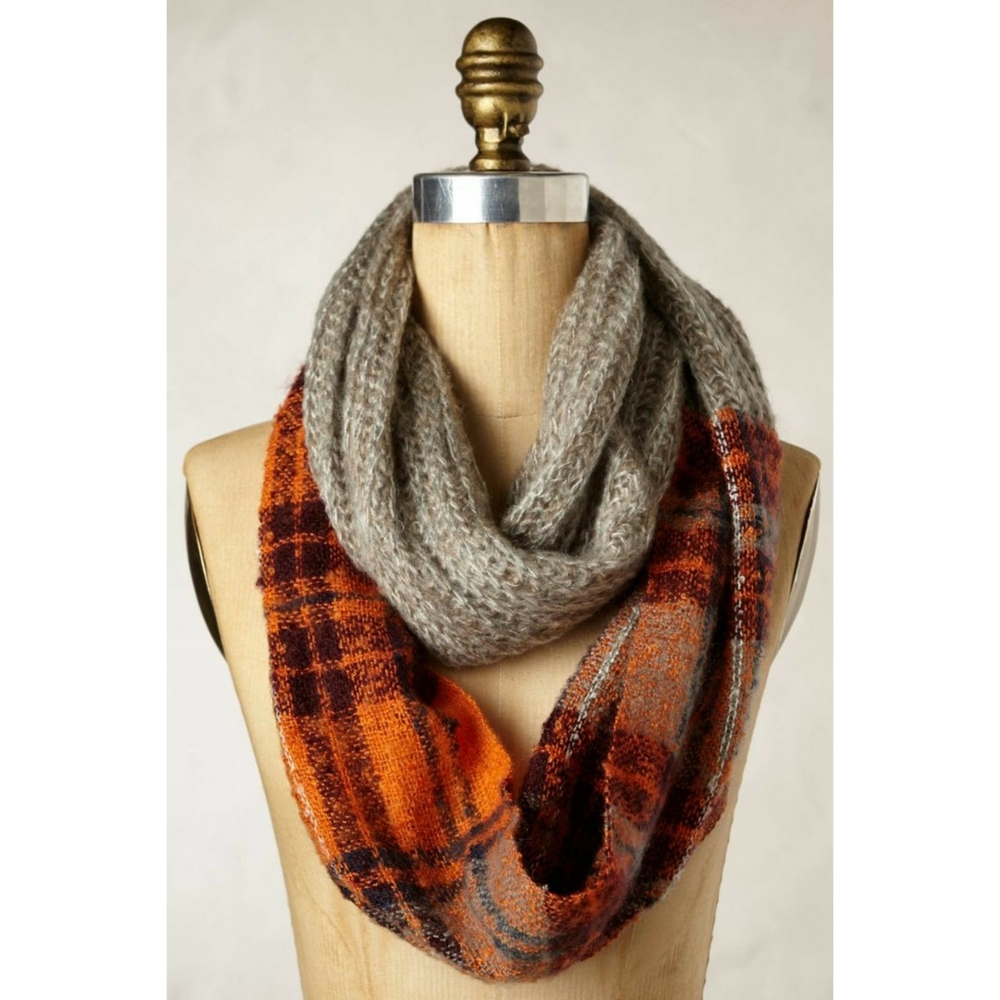 Anthropologie Battersea Plaid Infinity Scarf